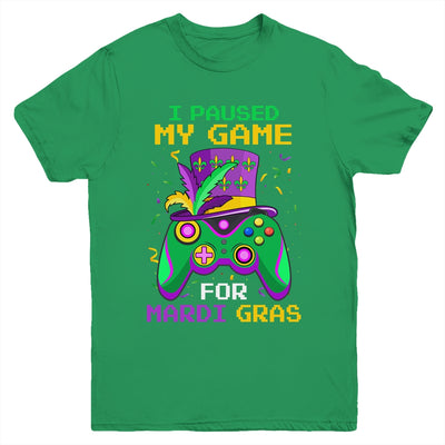 I Paused My Game For Mardi Gras Gamer Gaming Kids Boy Funny Youth Shirt | siriusteestore