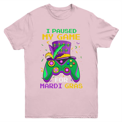 I Paused My Game For Mardi Gras Gamer Gaming Kids Boy Funny Youth Shirt | siriusteestore