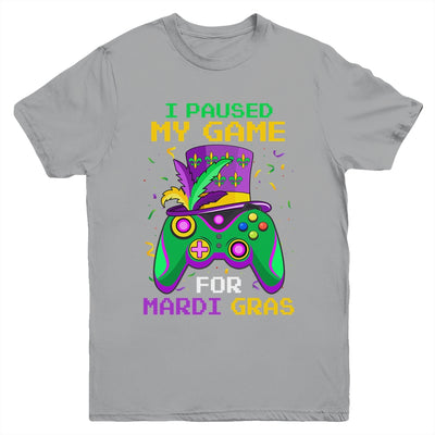 I Paused My Game For Mardi Gras Gamer Gaming Kids Boy Funny Youth Shirt | siriusteestore