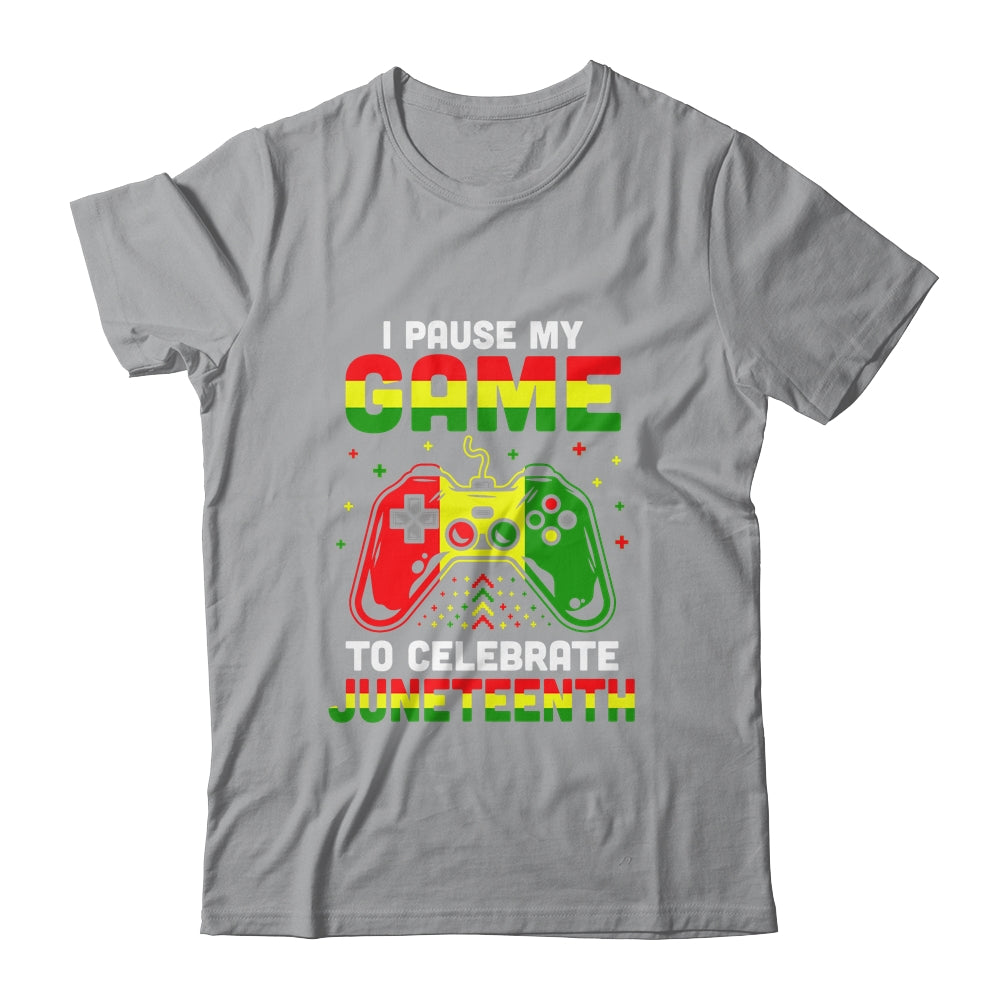 I Paused My Game To Celebrate Juneteenth Gamer Juneteenth Shirt & Hoodie | siriusteestore