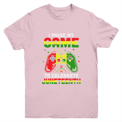 I Paused My Game To Celebrate Juneteenth Gamer Juneteenth Youth Shirt | siriusteestore