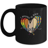 I Promise To Teach Love Puzzle Heart LGBT Teacher Mug | siriusteestore