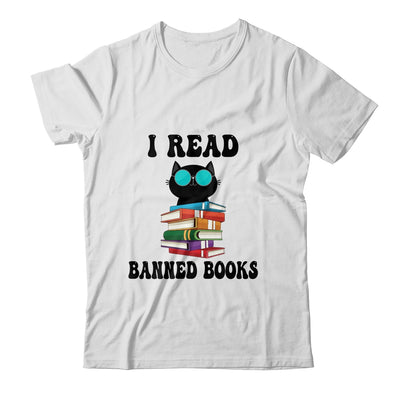 I Read Banned Books Black Cat Reader Bookworm Women Shirt & Tank Top | siriusteestore