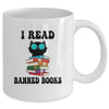 I Read Banned Books Black Cat Reader Bookworm Women Mug | siriusteestore