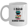 I Read Banned Books Black Cat Reader Bookworm Women Mug | siriusteestore