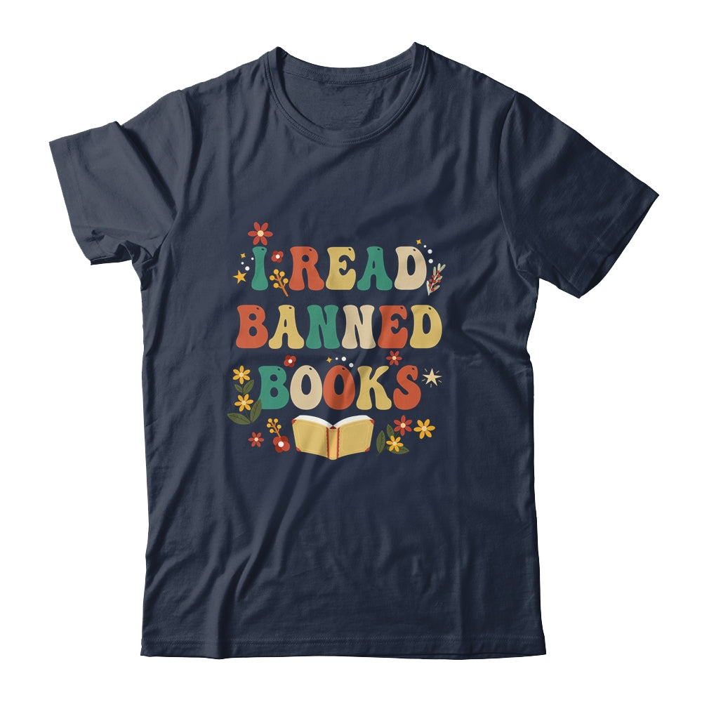 I Read Banned Books Week Retro Librarian Reader Nerd Women Shirt & Tank Top | siriusteestore
