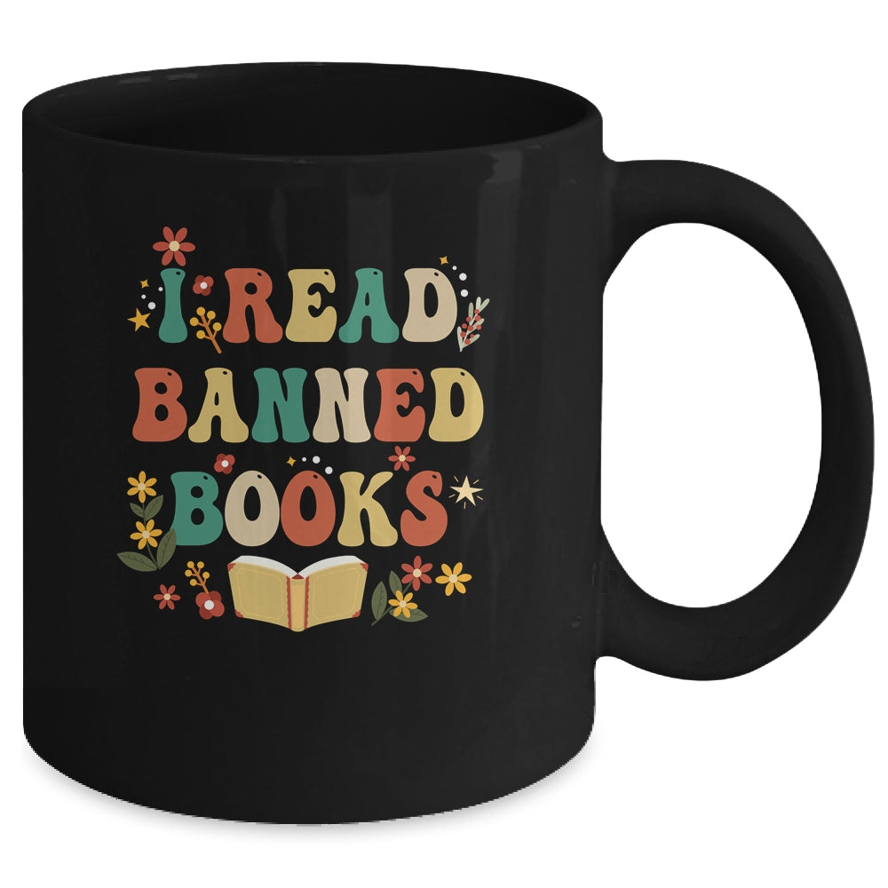 I Read Banned Books Week Retro Librarian Reader Nerd Women Mug | siriusteestore
