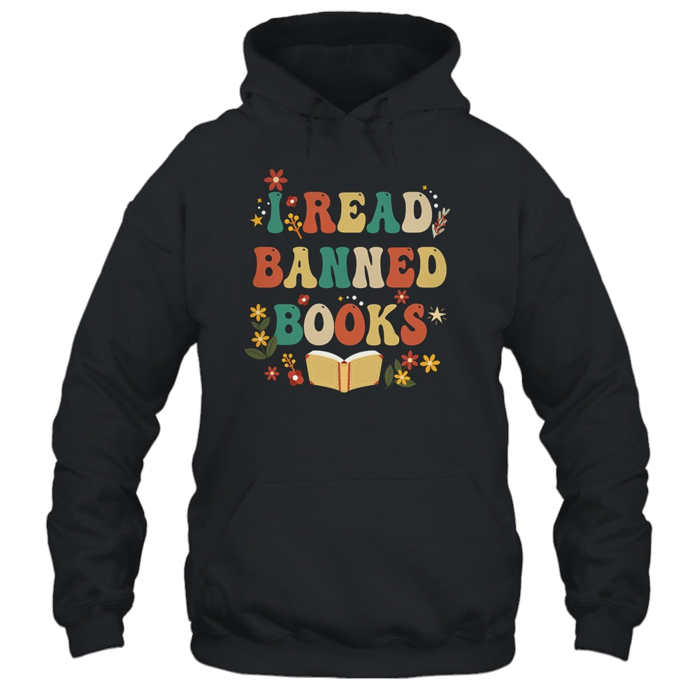 I Read Banned Books Week Retro Librarian Reader Nerd Women Shirt & Tank Top | siriusteestore