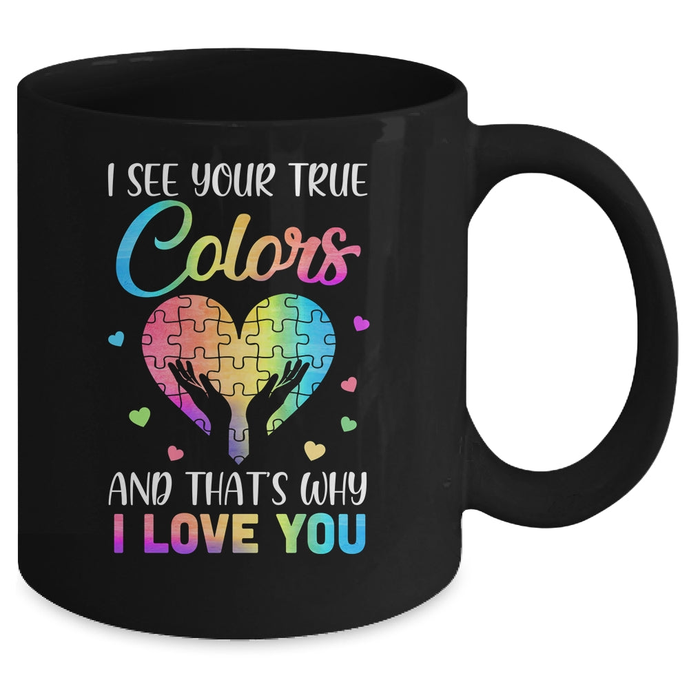 I See Your True Colors Puzzle World Autism Awareness Month Mug | siriusteestore