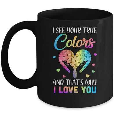 I See Your True Colors Puzzle World Autism Awareness Month Mug | siriusteestore