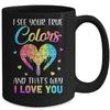 I See Your True Colors Puzzle World Autism Awareness Month Mug | siriusteestore