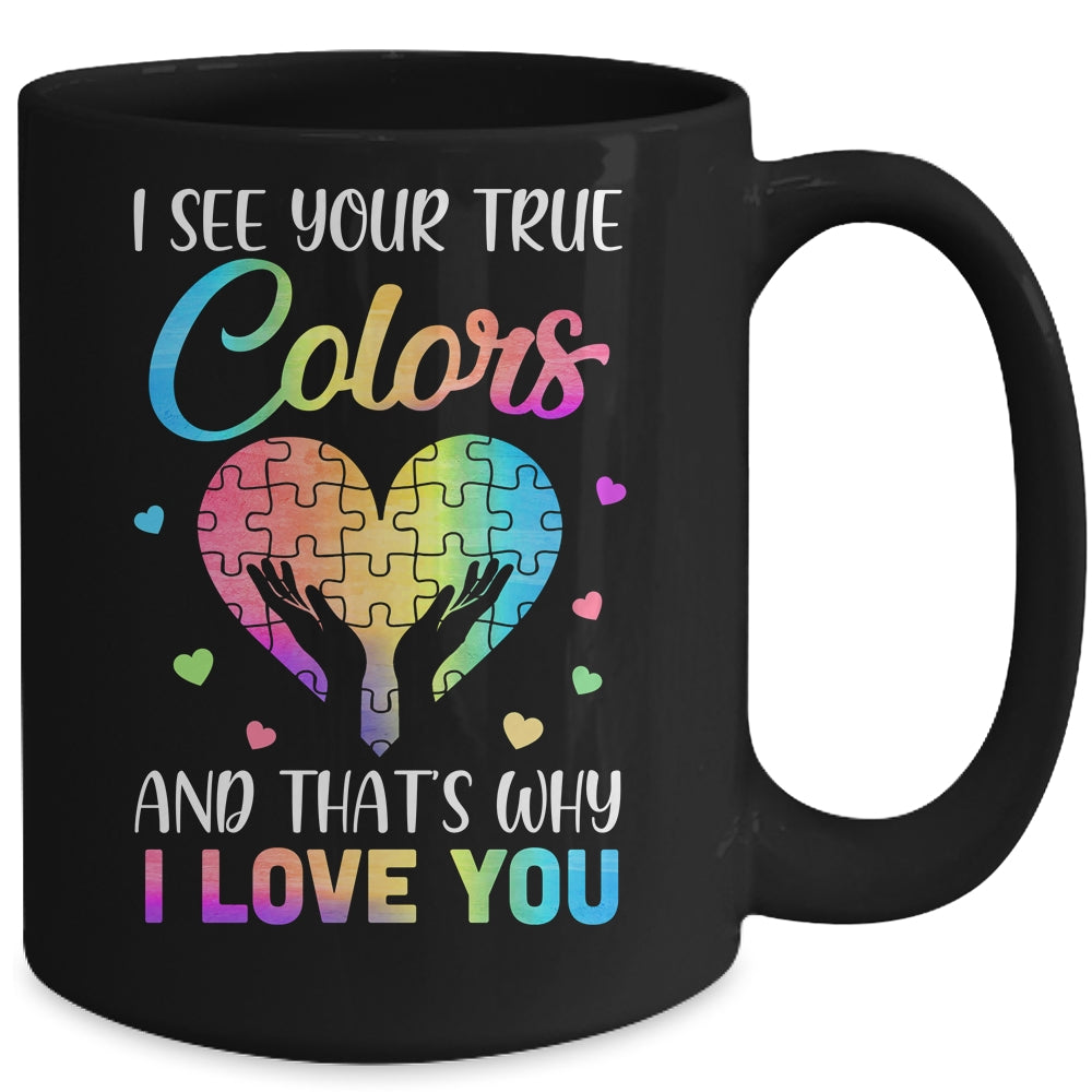 I See Your True Colors Puzzle World Autism Awareness Month Mug | siriusteestore