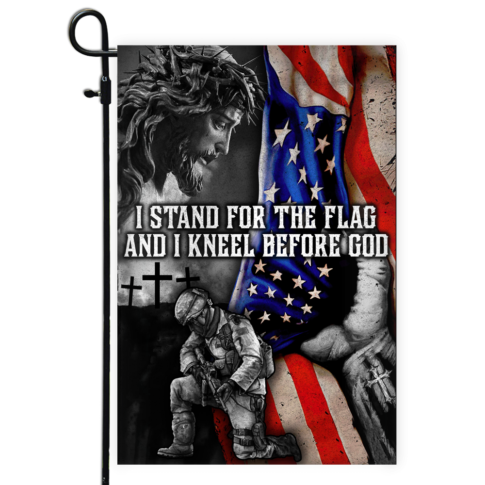 I Stand for The Flag I Kneel Before God Flag Veteran | siriusteestore