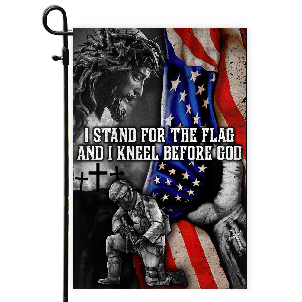 I Stand for The Flag I Kneel Before God Flag Veteran | siriusteestore