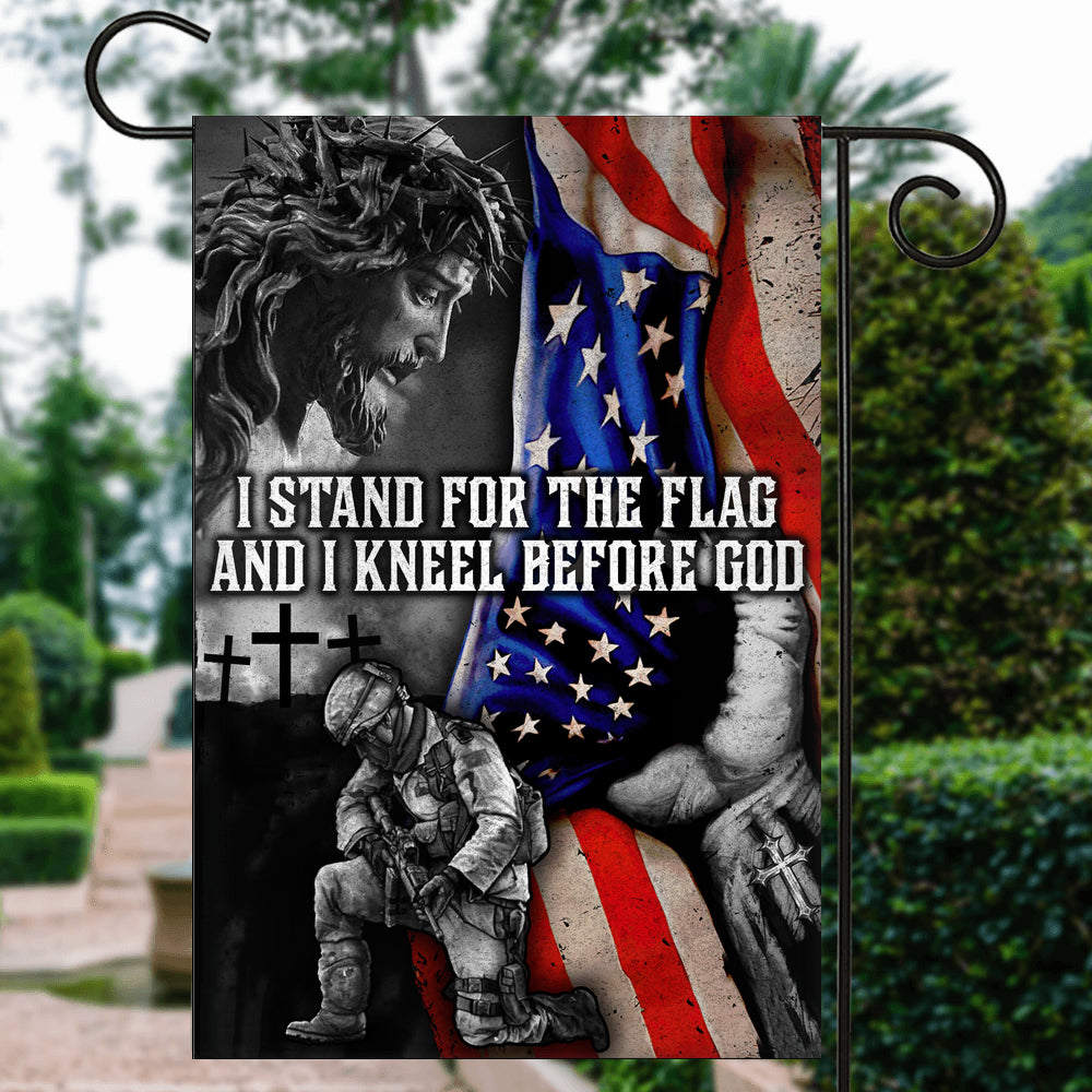 I Stand for The Flag I Kneel Before God Flag Veteran | siriusteestore
