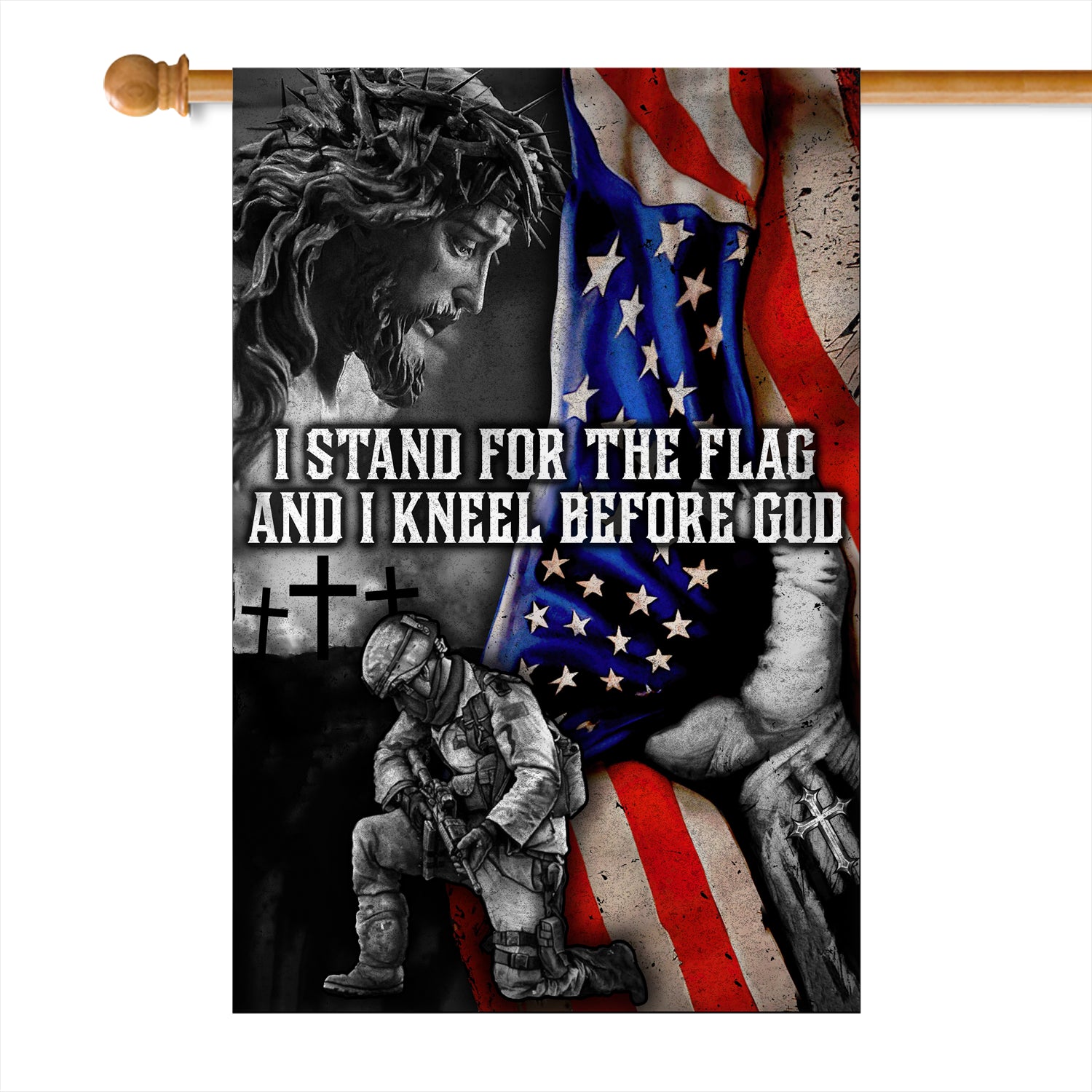 I Stand for The Flag I Kneel Before God Flag Veteran | siriusteestore