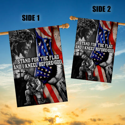 I Stand for The Flag I Kneel Before God Flag Veteran | siriusteestore