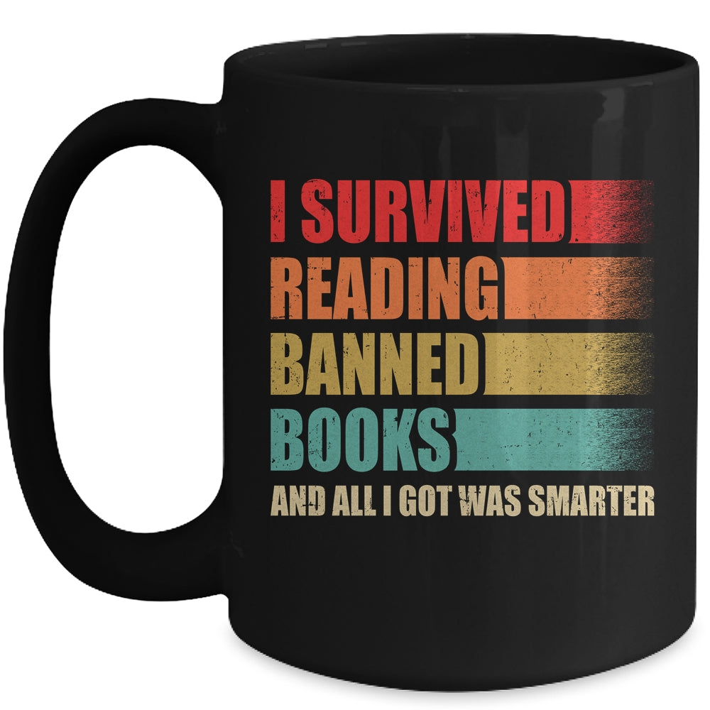 I Survived Reading Banned Books Book Lover Bookaholic Mug | siriusteestore