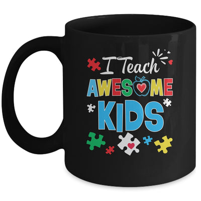 I Teach Awesome Kids Autism Awareness Sped Teacher Mug | siriusteestore