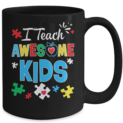 I Teach Awesome Kids Autism Awareness Sped Teacher Mug | siriusteestore
