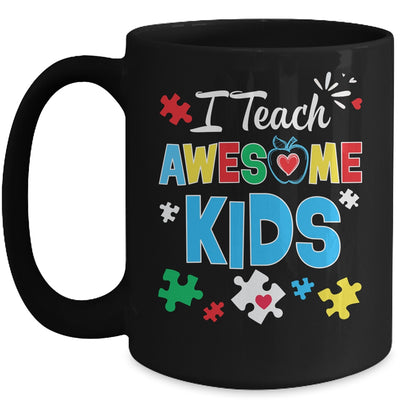 I Teach Awesome Kids Autism Awareness Sped Teacher Mug | siriusteestore