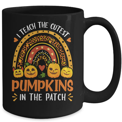 I Teach The Cutest Pumpkins In The Patch Teacher Rainbow Mug | siriusteestore