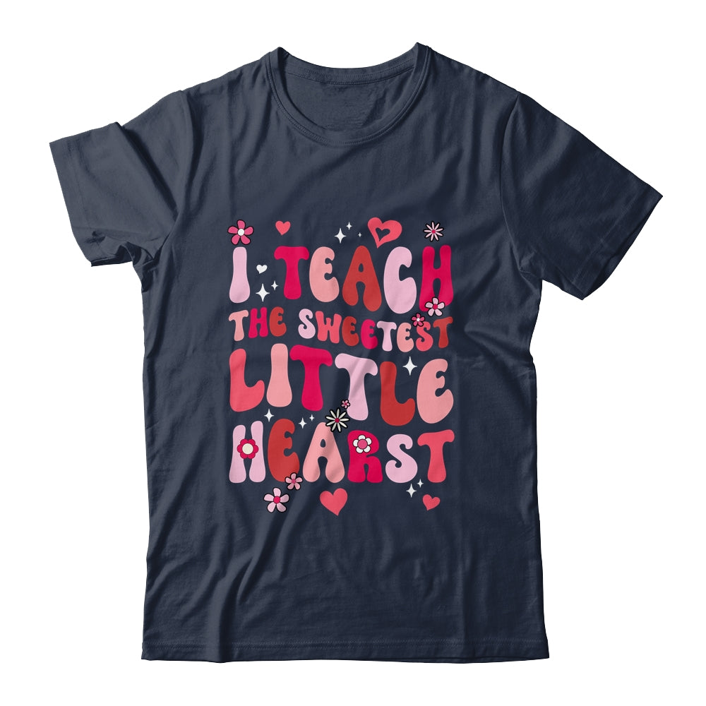 I Teach The Sweetest Hearts Groovy Teacher Valentines Day Shirt & Hoodie | siriusteestore