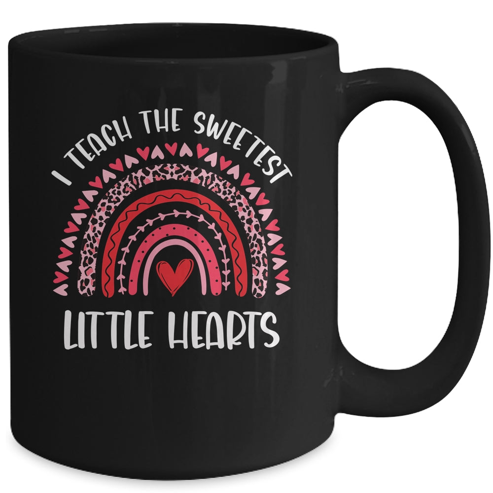 I Teach The Sweetest Hearts Rainbow Teacher Valentines Day Mug | siriusteestore