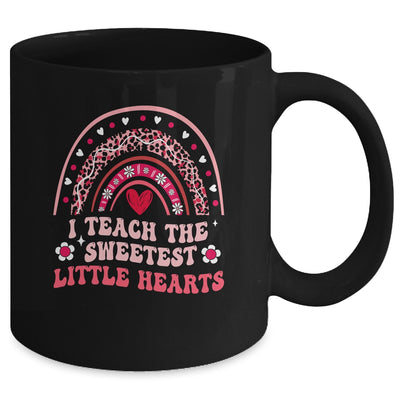 I Teach The Sweetest Hearts Teacher Valentines Day Groovy Mug | siriusteestore