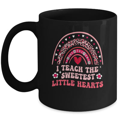 I Teach The Sweetest Hearts Teacher Valentines Day Groovy Mug | siriusteestore