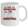 I Want A Hippopotamus For Christmas Hippo Buffalo Plaid Mug | siriusteestore