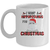 I Want A Hippopotamus For Christmas Hippo Buffalo Plaid Mug | siriusteestore