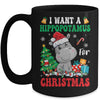 I Want A Hippopotamus For Christmas Lights Santa Hippo Xmas Mug | siriusteestore