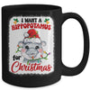 I Want A Hippopotamus For Christmas Xmas Bleached Mug | siriusteestore