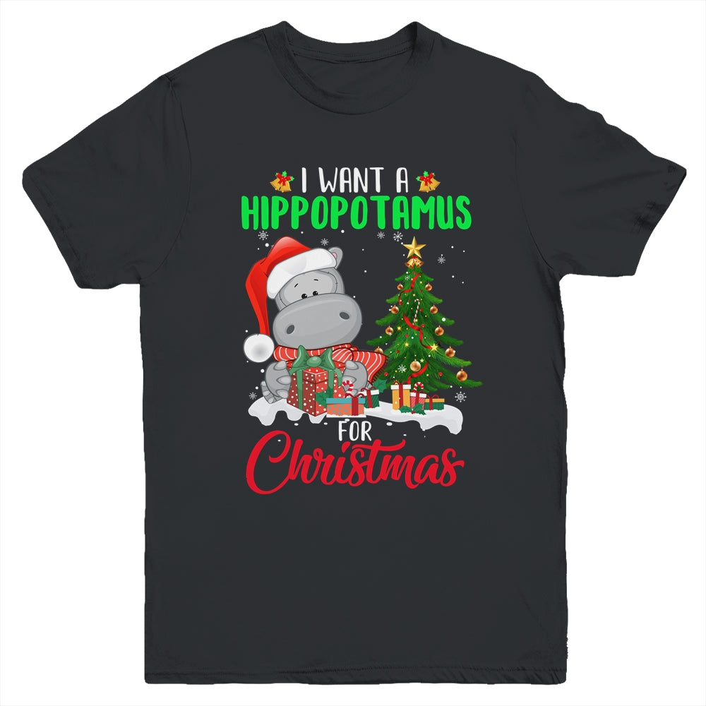 I Want A Hippopotamus For Christmas Xmas Hippo For Kid Women Youth Shirt | siriusteestore