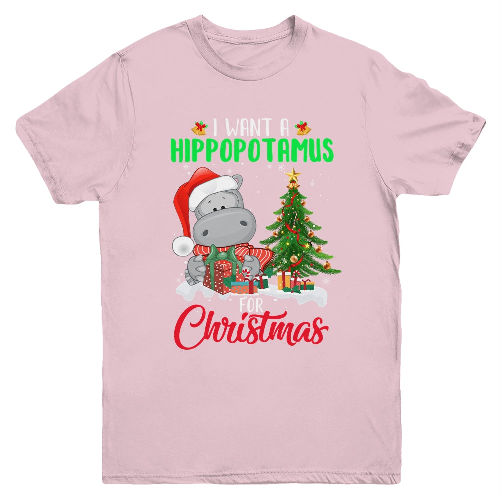 I Want A Hippopotamus For Christmas Xmas Hippo For Kid Women Youth Shirt | siriusteestore