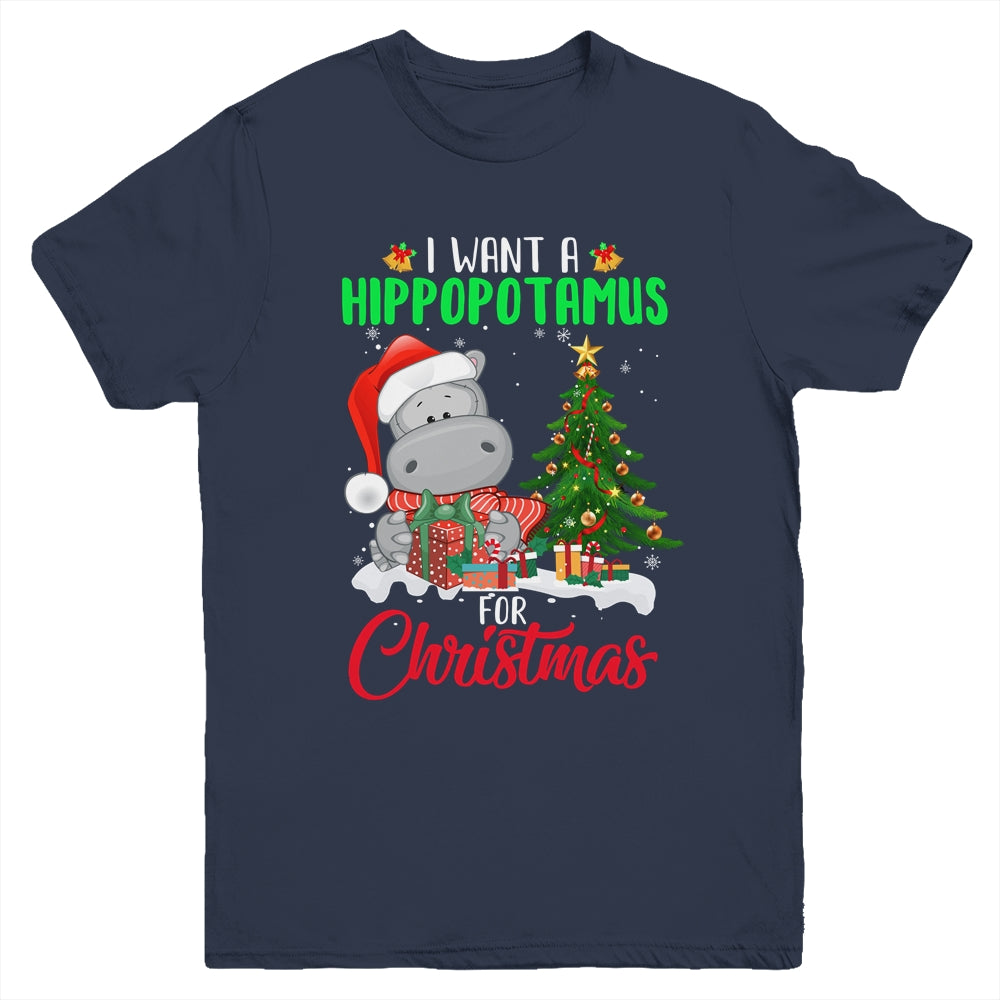 I Want A Hippopotamus For Christmas Xmas Hippo For Kid Women Youth Shirt | siriusteestore