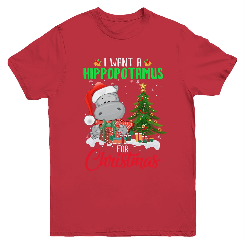I Want A Hippopotamus For Christmas Xmas Hippo For Kid Women Youth Shirt | siriusteestore