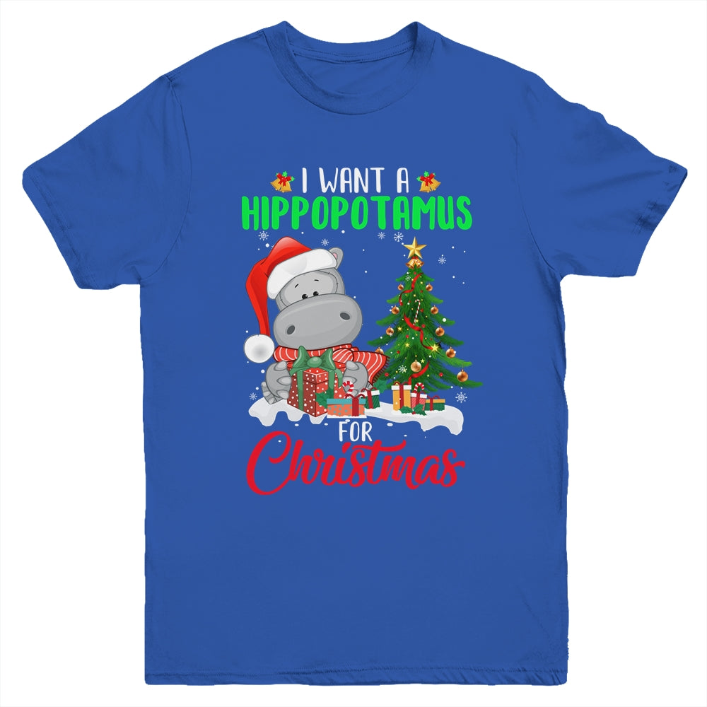 I Want A Hippopotamus For Christmas Xmas Hippo For Kid Women Youth Shirt | siriusteestore