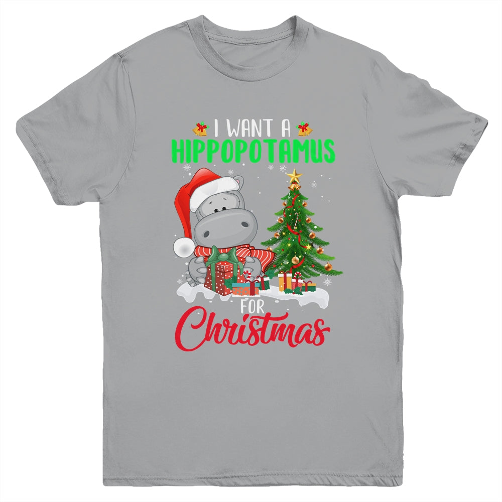 I Want A Hippopotamus For Christmas Xmas Hippo For Kid Women Youth Shirt | siriusteestore