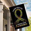 I Wear Gold For Childhood Cancer Awareness Flag Survivor Ribbon | siriusteestore