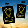 I Wear Gold For Childhood Cancer Awareness Flag Survivor Ribbon | siriusteestore