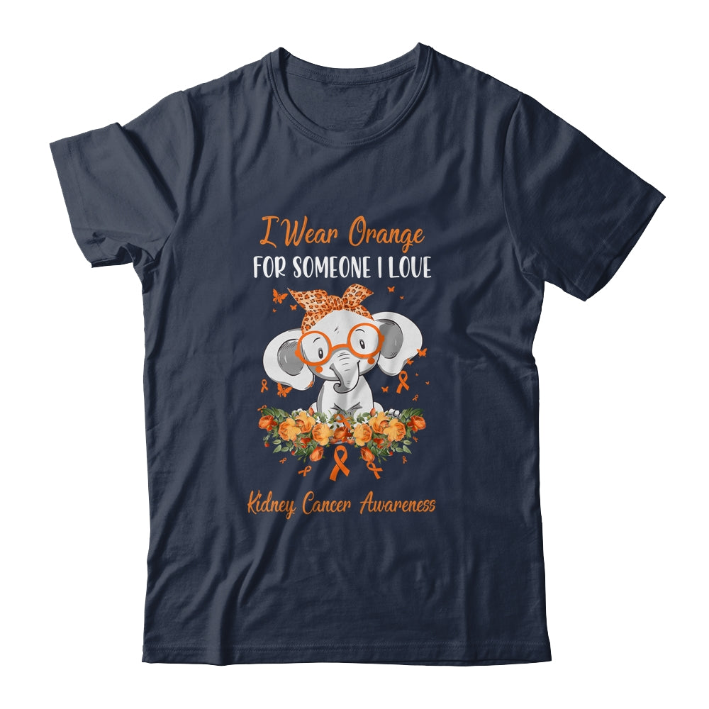 I Wear Orange For Kidney Cancer Awareness Ribbon Elephant Shirt & Hoodie | siriusteestore