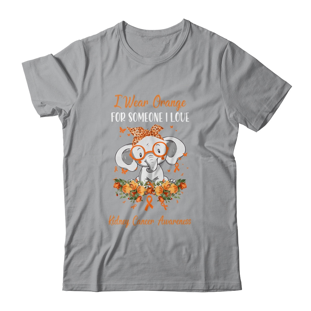 I Wear Orange For Kidney Cancer Awareness Ribbon Elephant Shirt & Hoodie | siriusteestore