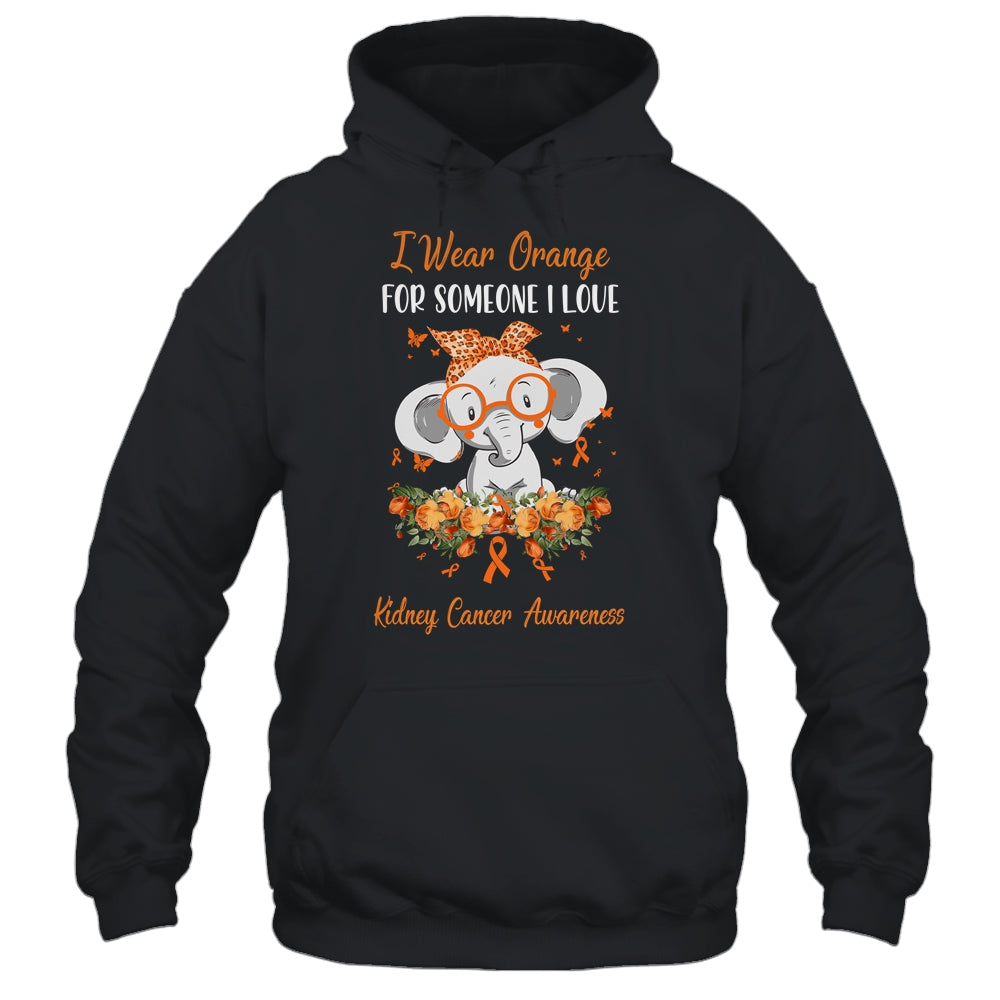 I Wear Orange For Kidney Cancer Awareness Ribbon Elephant Shirt & Hoodie | siriusteestore