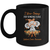 I Wear Orange For Leukemia Cancer Awareness Ribbon Elephant Mug | siriusteestore