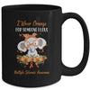 I Wear Orange For Multiple Sclerosis Awareness Ribbon Elephant Mug | siriusteestore