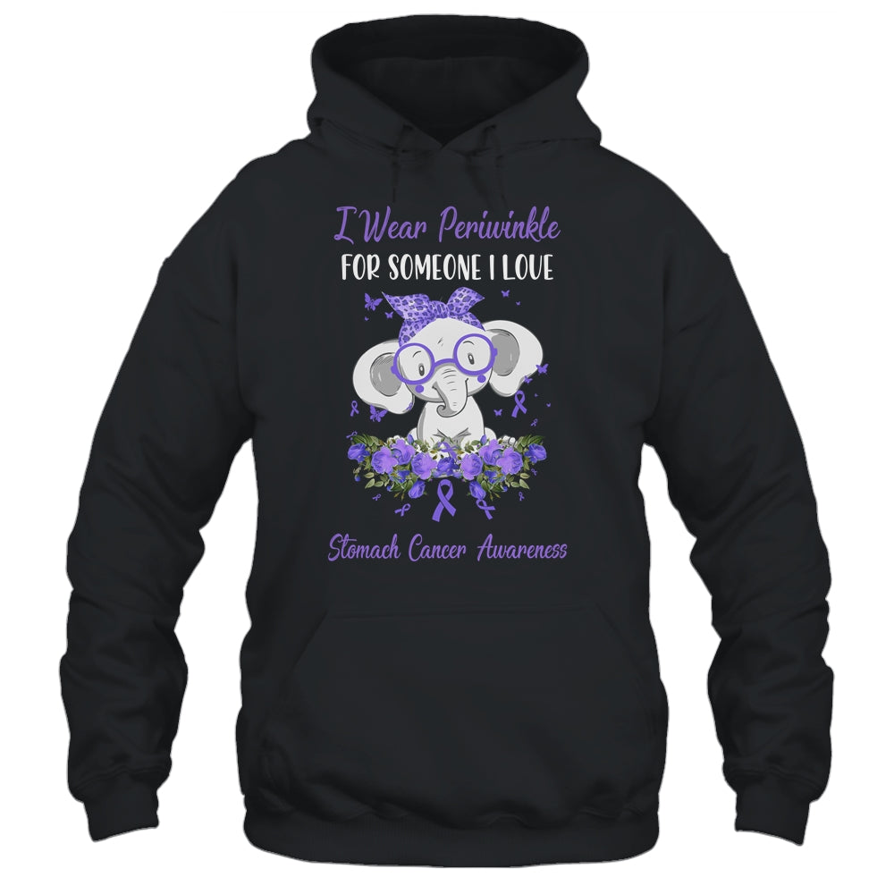I Wear Periwinkle For Stomach Cancer Awareness Ribbon Elephant Shirt & Hoodie | siriusteestore