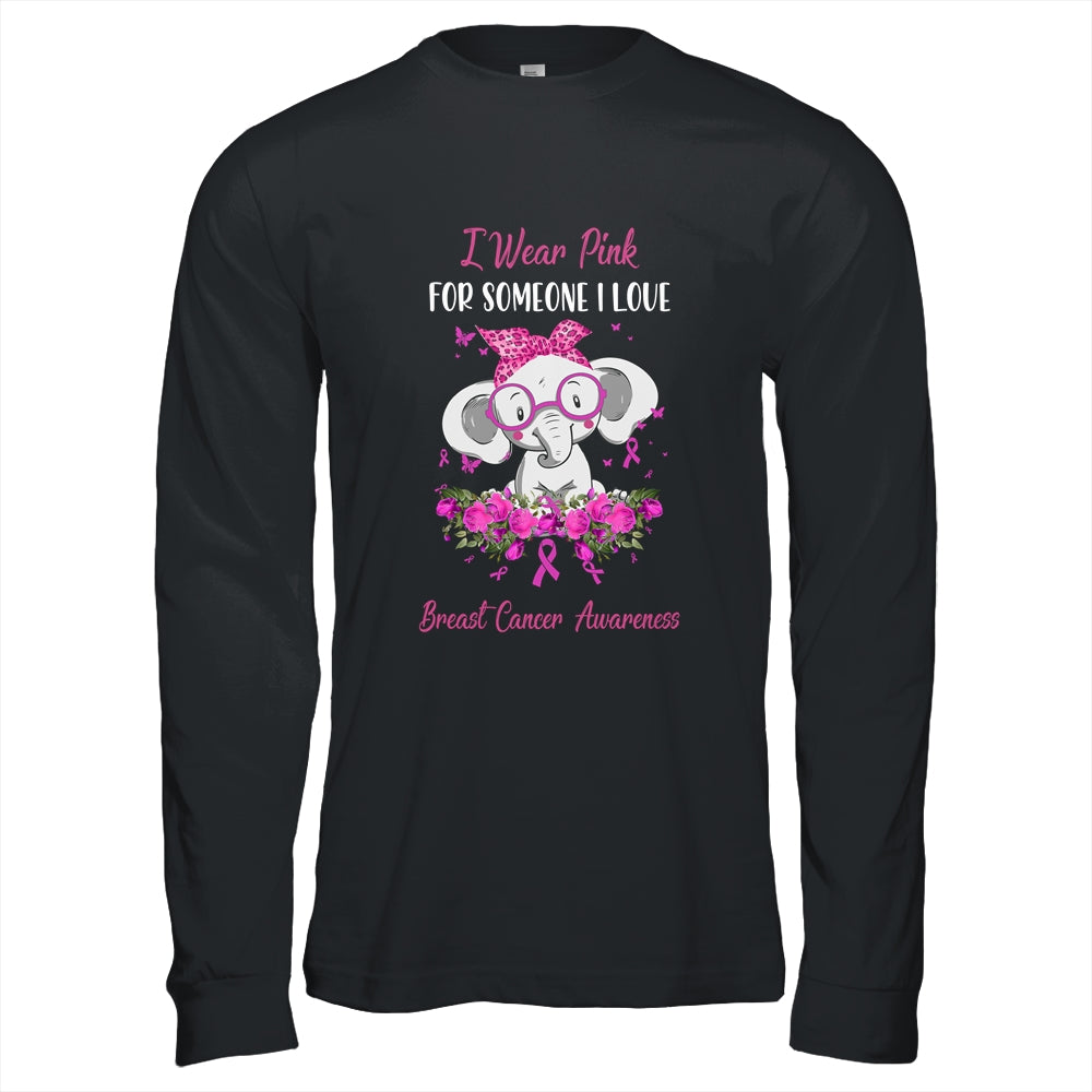 I Wear Pink For Breast Cancer Awareness Ribbon Elephant Shirt & Hoodie | siriusteestore