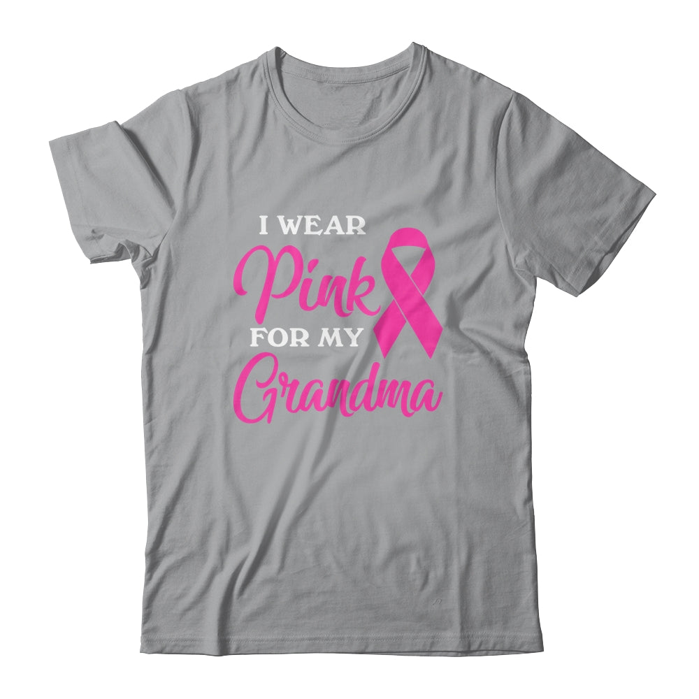 I Wear Pink For My Grandma Breast Cancer Awareness Survivor Shirt & Hoodie | siriusteestore